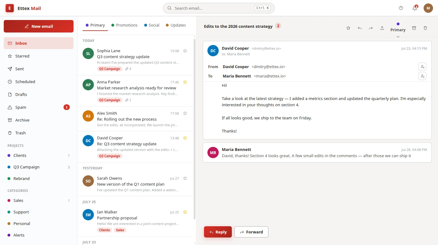Ettex Mail — Email